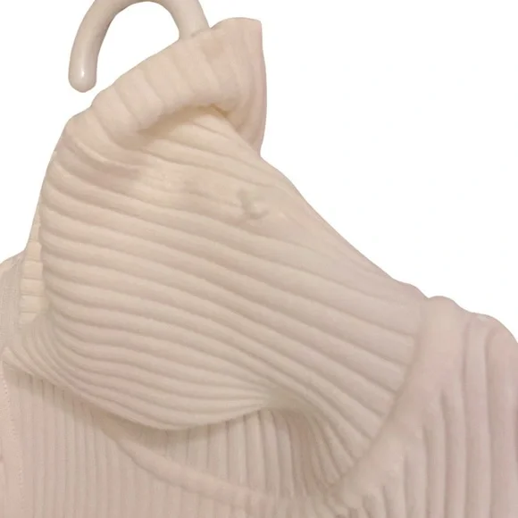 CINQ A SEPT Ruffle Front Sleeveless Mock Neck Sweater Ruffle Bottom Hem EUC - Picture 11 of 13